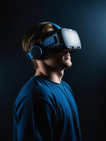 boy with robotic glasses